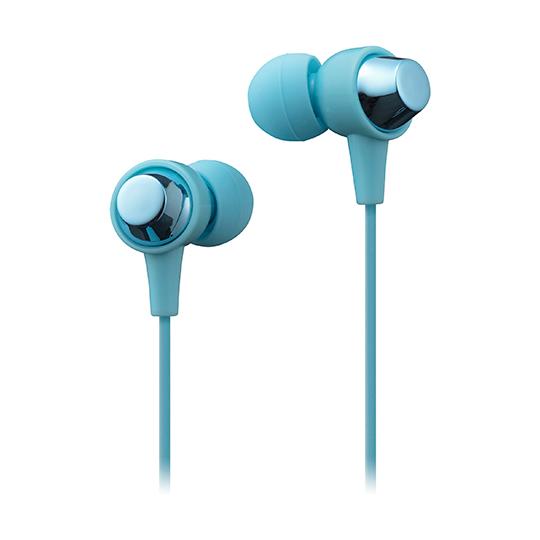 maxell カナル型ヘッドホン「+FiT」 ライトブルー マクセル MXH-C110LB (64-...