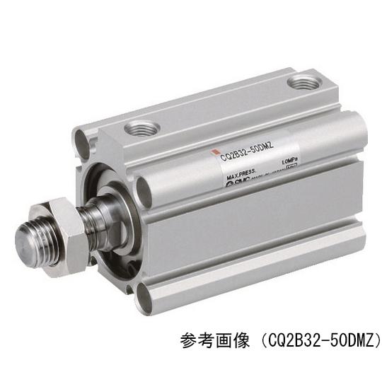 薄型シリンダ CQ2シリーズ シリンダ基本形 複動式 片ロッド オートスイッチ用磁石付 両端タップ ...