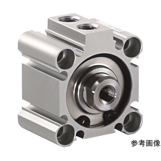 薄型シリンダ CQ2シリーズ シリンダ基本形 複動式 片ロッド オートスイッチ用磁石付 両端タップ ...