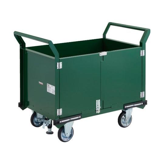 鋼鉄製運搬車 900X600 観音扉 プレス車輪 LS付 トラスコ中山 PH-26PSS (64-8...