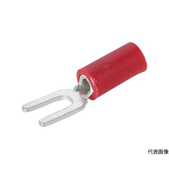 絶縁被覆付圧着端子 ストレート形 Y形 100個入 トラスコ中山 T-AVF1.25-S4-R (6...