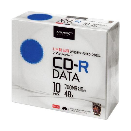 CD-R 10枚スリムケース入り 磁気研究所 TYCR80YP10SC (64-8756-22)