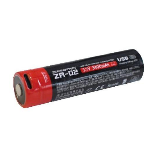 LEDヘッドライト専用リチウム電池 3400mAh 冨士灯器 ZR-02 (64-8785-84)