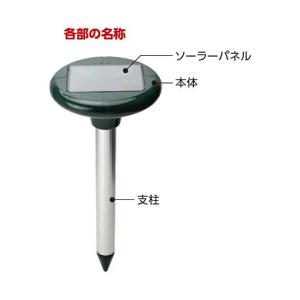 ソーラー式モグラ撃退器 強力型 KENOH S...の詳細画像2