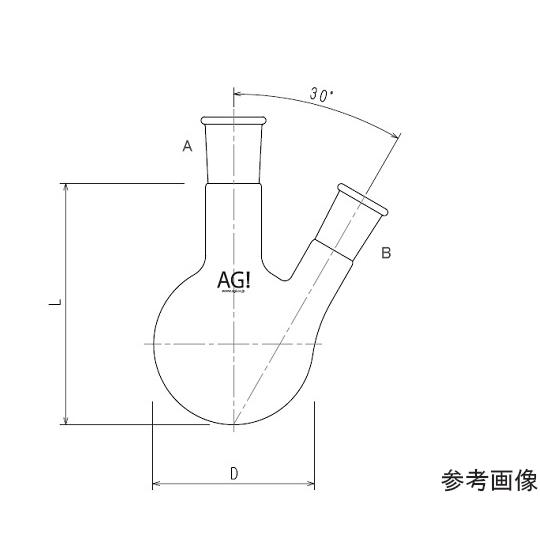 二ツ口フラスコ 5,000mL 45/50・24/40 旭製作所 3108-5-8L4L (64-8...