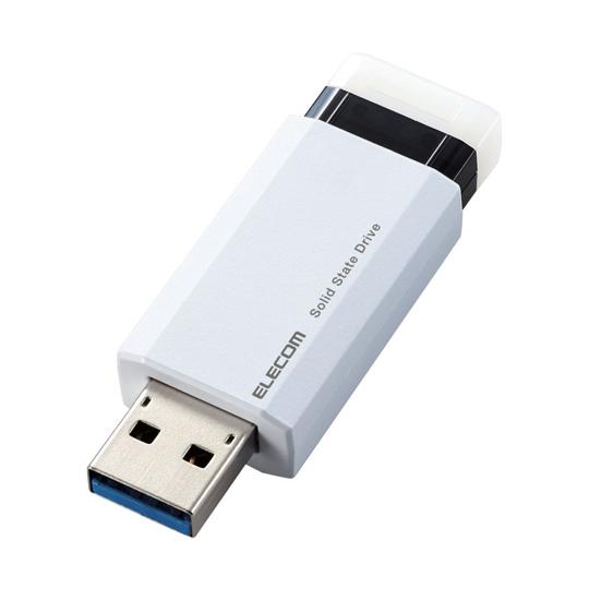 エレコム 外付けSSD ノック式 USB3.2 Gen2 対応 250GB ホワイト ESD-EPK...