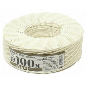 紺屋商事 紙ひも国産 #15号 約2.2mm 100m 白色 00150003 (64-9607-01)の商品画像