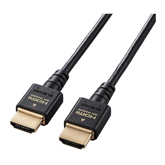 HDMIケーブル HDMI2.1 ウルトラハイスピード スリム 1.0m ブラック エレコム DH-...