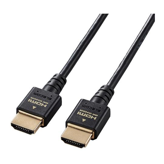 エレコム HDMIケーブル HDMI2.1 スリム 1.5m ブラック DH-HD21ES15BK ...