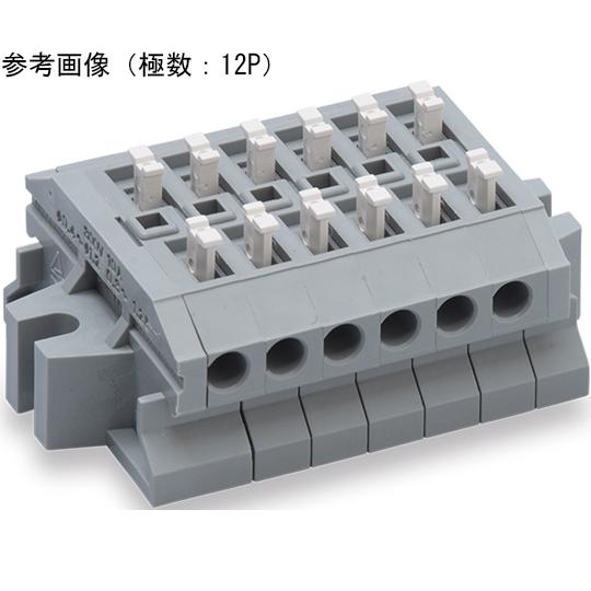 中継用スクリューレス端子台 パネル取り付け 端子間ピッチ5mm 1極2穴 12P サトーパーツ ML...
