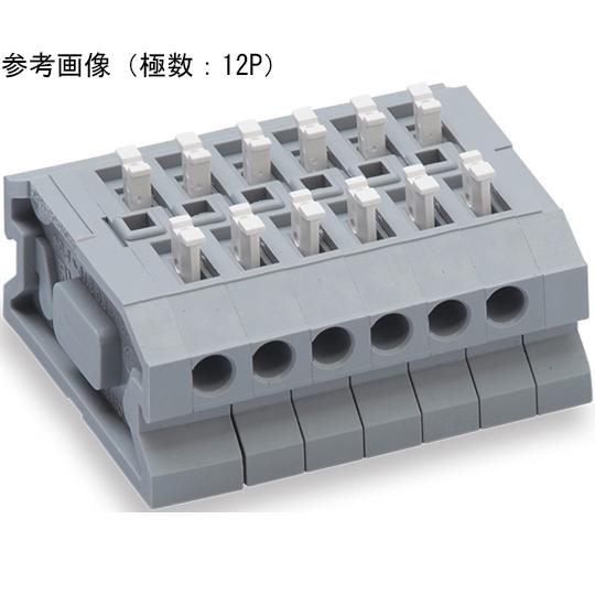 中継用スクリューレス端子台 端子間ピッチ5mm 1極2穴 4P サトーパーツ ML-1700-C-4...