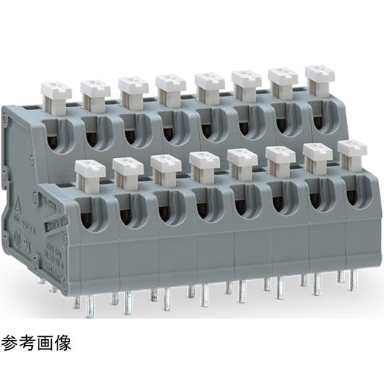 2段型プリント基板用スクリューレス端子台 端子間ピッチ5mm ハイボタン 2P サトーパーツ ML-...
