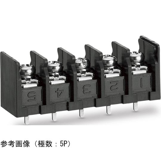 ネジ式端子台 底面絶縁物無し サポート端子無し ネジサイズM4 PC端子 取付孔無し 6P ML-2...