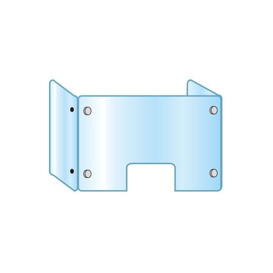 アクリルパーテーション 三面 窓付 600×900×300mm 常磐精工 APT3F-M600X90...