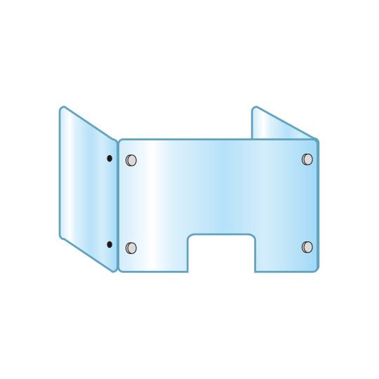 アクリルパーテーション 三面 窓付 600×900×450mm 常磐精工 APT3F-M600X90...