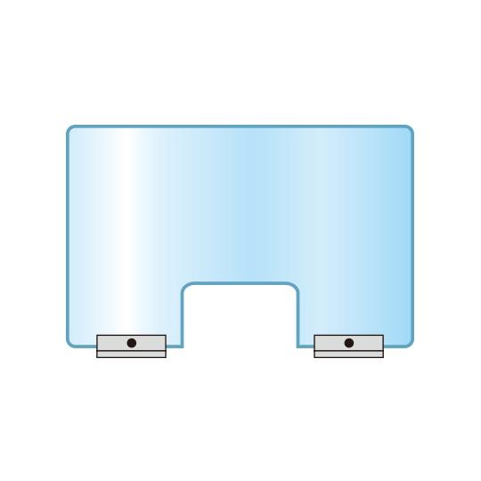 アクリルパーテーション 窓付 600×900mm 常磐精工 APT-M600X900 (65-029...