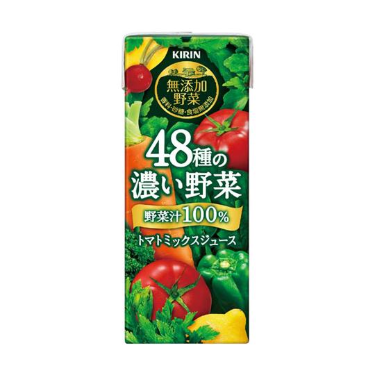 キリンビバレッジ 無添加野菜 48種の濃い野菜 200mL 24本 69759 (65-0338-7...