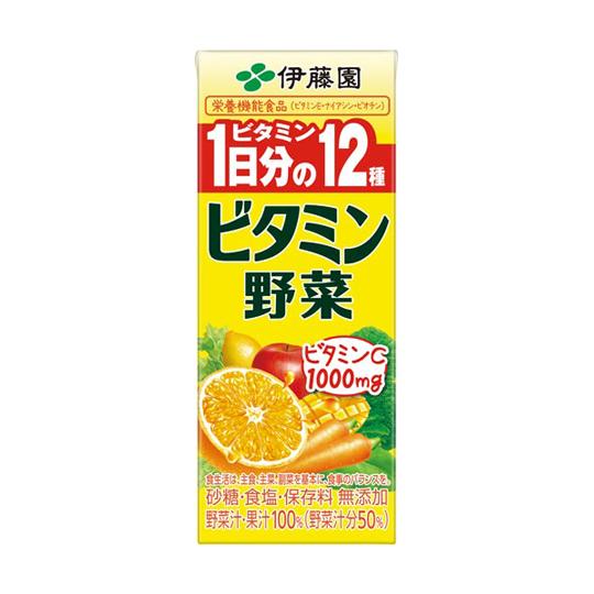 伊藤園 ビタミン野菜 200mL 24本 19429 (65-0369-82)