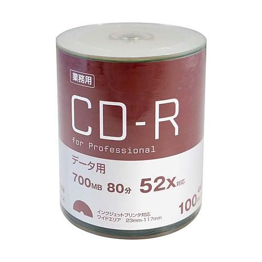 CD-Rデータ用 52倍速 IJ対応 100枚入 磁気研究所 HDVCR80GP100B (65-0...