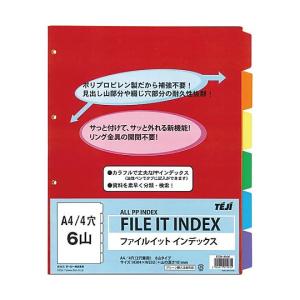 テージー ファイルイットカラーインデックスPP6山 1組 FIIN-4406 (65-0401-87)の商品画像