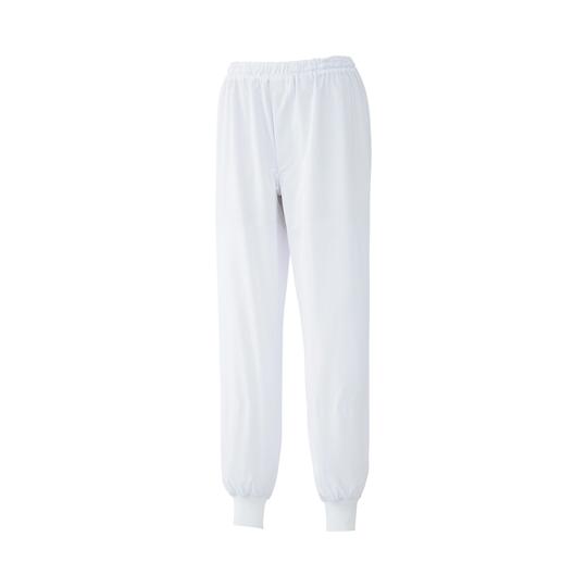 白衣 食品産業向け 男女共用 スラックス ポリ100％ ホワイト LL ミドリ安全 MHS19W-S...