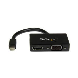 Mini DisplayPort接続トラベルアダプタ 2イン1 mini DP - VGA/HDMI変換アダプタ (65-1895-71)