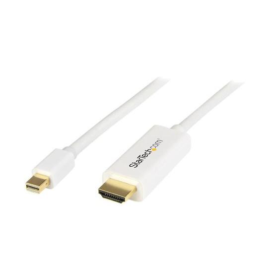 Mini DisplayPort - HDMI 変換アダプタケーブル 1m 4K対応 ホワイト mi...