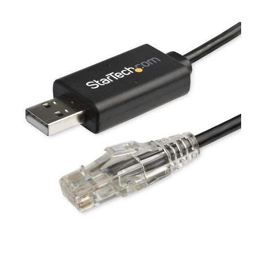 Startech RJ45-USB Cisco互換コンソールケーブル 1.8m ICUSBROLLO...