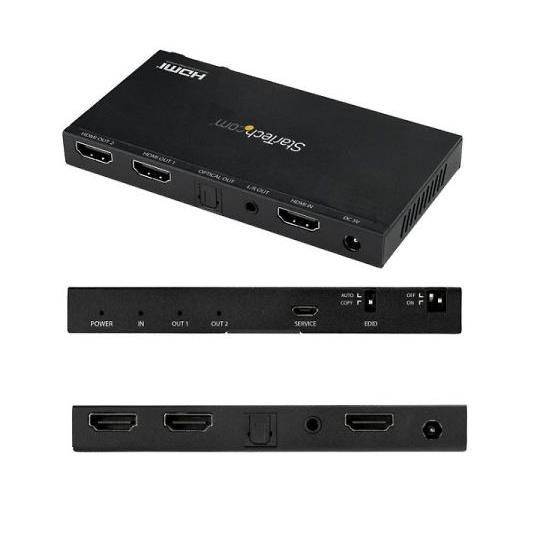 Startech HDMI分配器/1入力2出力/4K60Hz HDMI 2.0対応スプリッター/スケ...