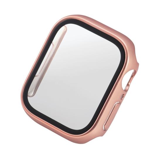 Apple Watch series7 41mm用フルカバーケース プレミアムガラス 高透明 ゴール...