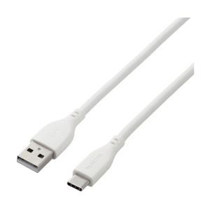 エレコム USB-A to USB Type-Cケーブル なめらか 1.0m ホワイト MPA-ACSS10WH (65-2328-34)の商品画像