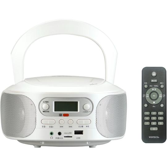 リモコン付きSD/USB/CDラジオ WINTECH KC-153USB (65-3650-19)