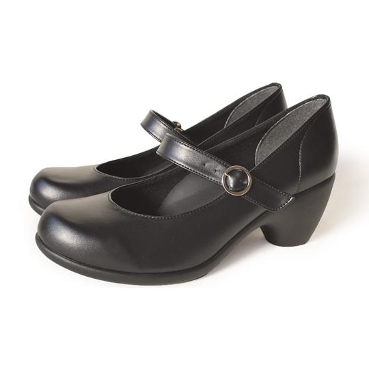 ベーシックパンプス ブラック 25.5cm リゲッタ RW1012 (65-3722-87)