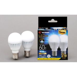 LED電球 E17 広配光2P 昼白色 60形 760lm アイリスオーヤマ LDA7N-G-E17-6T62P (65-3747-85)