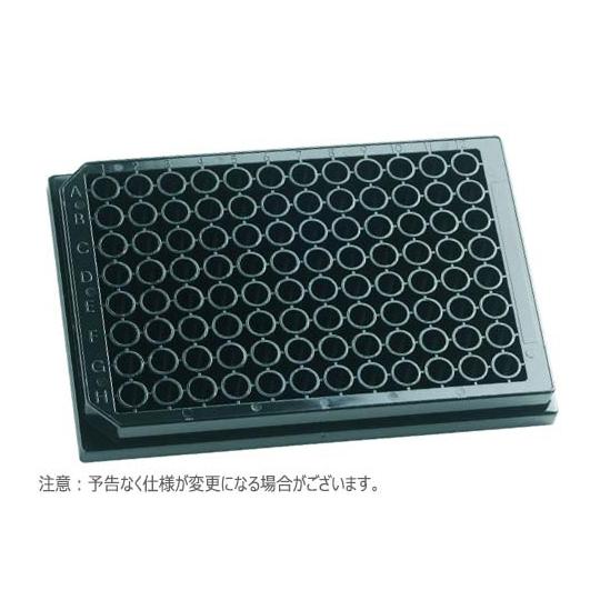 テストプレート 96well 平底 P.S製 ブラック 100枚入 Porvair 205003 (...