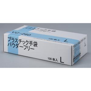 伊藤忠リーテイルリンク プラスチック手袋 パウダーフリーL 100枚×20箱 (65-3966-46)の商品画像