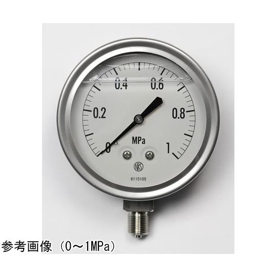 長野計器 グリセリン入圧力計 100Φ 6MPa GV42-133  (65-4320-96)