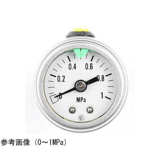 グリセリン入小型圧力計 35Φ 6MPa 長野計器 GV95-671 (65-4326-70)