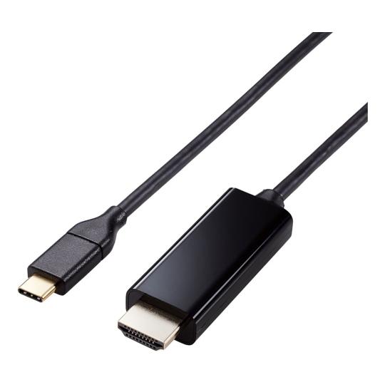 映像変換ケーブル USB Type-C-HDMI ミラーリング対応 60Hz 1.0m ブラック M...