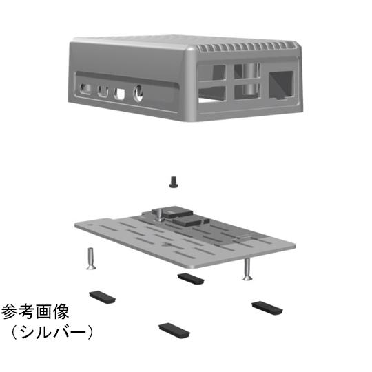 Raspberry Pi 4B専用ヒートシンクケース 熱伝導突起あり 63×30×98mm ブラック...