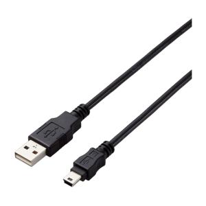 エレコム USB2.0ケーブル A-miniBタイプ 仕様固定 2m ブラック U2C-AM20BK/ID (65-5716-25)の商品画像