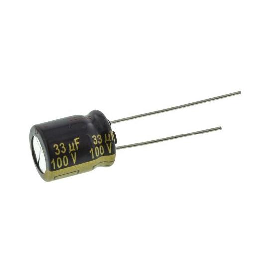 コンデンサ 33μF 100V dc 1袋 5個入 パナソニック EEUFC2A330 (65-70...