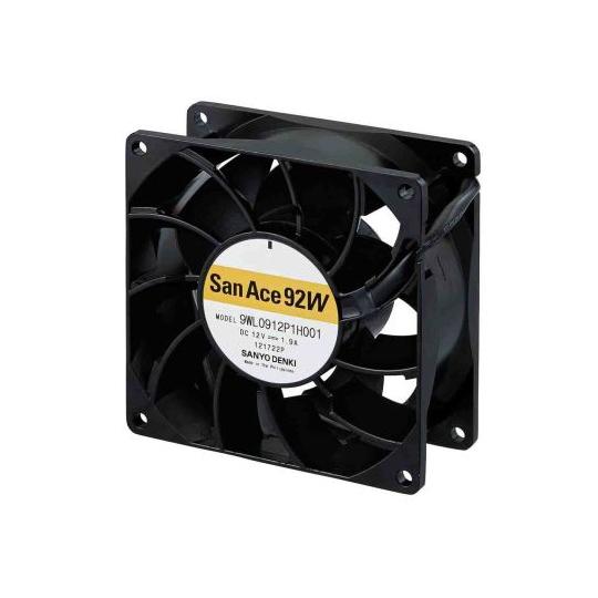 軸流ファン 電源電圧：12 V dc DC 92 x 92 x 38mm 山洋電気 9WL0912P...