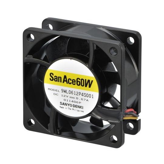 軸流ファン 電源電圧：12 V dc DC 60 x 60 x 25mm 山洋電気 9WL0612P...