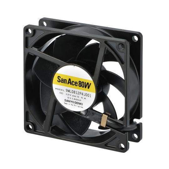 軸流ファン 電源電圧：12 V dc DC 80 x 80 x 25mm 山洋電気 9WL0812P...