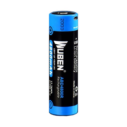 21700リチウムイオンバッテリー 充電ポート付き 4800mAh ウーベン ABD4800R (6...