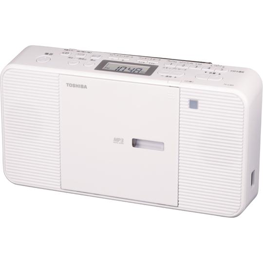 MP3再生OK！語学学習に最適なCDラジオ 東芝 TY-C301 W  (65-8302-86)