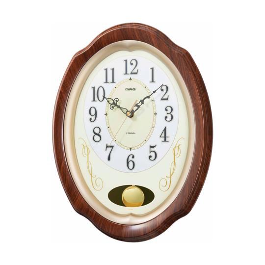 電波振子掛時計 我が家の演奏会 ノア精密 W-788 BR-Z (65-8891-95)