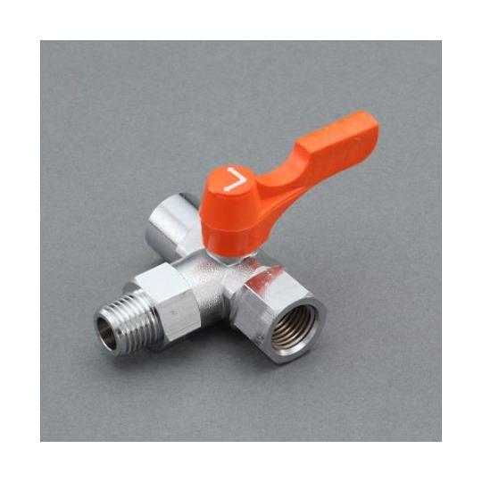 R 1/4"xRc1/4"xRc1/4" 三方ミニボールバルブ EA425BT-102A (65-9...