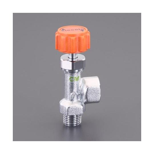 R 3/8"xRc3/8" ニードルバルブ アングル/RoHS対応 EA426CM-433 (65-...